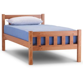 An Image of Carlow Wooden Bedstead Brown
