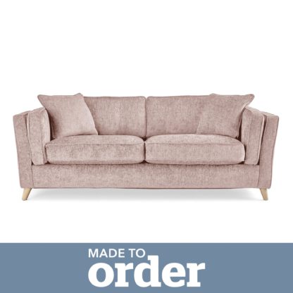 An Image of Arabella 3 Seater Sofa Luxury Chenille Premium Chenille Rosewood