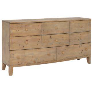 An Image of Lewes Reclaimed Wood 8 Drawer Dresser, Wheat