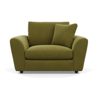 An Image of Heal's Snooze Loveseat Smart Velvet Artichoke Black