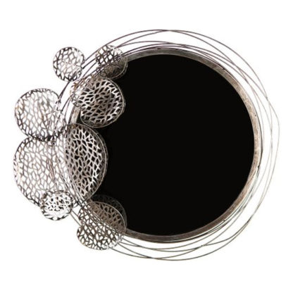 26c3e7d09aeebcae96c3b626e8dd698ffa2fbb87b97e293d1616b90a9673f752.jpg An Image of Parley Leaves Wall Bedroom Mirror In Brown And Silver Frame