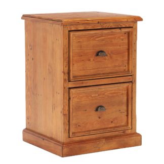 An Image of Villiers Reclaimed Wood 2 Drawer Filing Cabinet