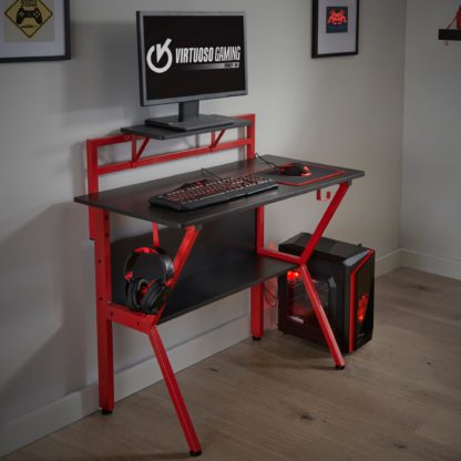An Image of Rogue Red Gaming Desk Red
