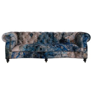 An Image of Timothy Oulton Serpentine 3 Seater Sofa, Faded and Degraded Melting Paisley
