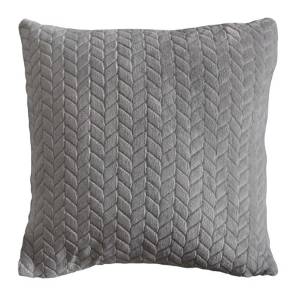 An Image of Silver Chevron Cushion