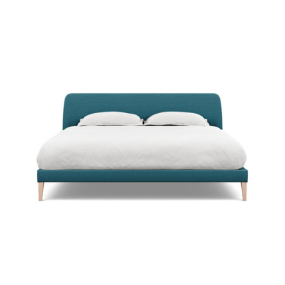 An Image of Heal's Wallis Bedstead Super King Brushed Cotton Cadet Black