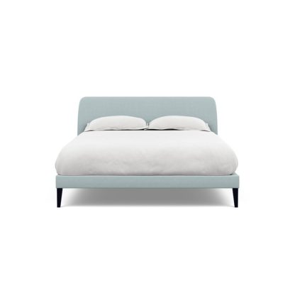 An Image of Heal's Wallis Bedstead King Brushed Cotton Cadet Black