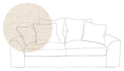 An Image of Heal's Cumulus 4 Seater Sofa Cotton Grain Black Feet