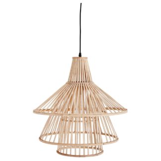 An Image of Tiered Bamboo Pendant, Natural
