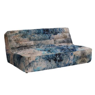 An Image of Timothy Oulton Shabby Sectional 3 Seater Sofa, Faded and Degraded Melting Paisley