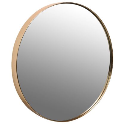An Image of Round Rim Mirror, Gold