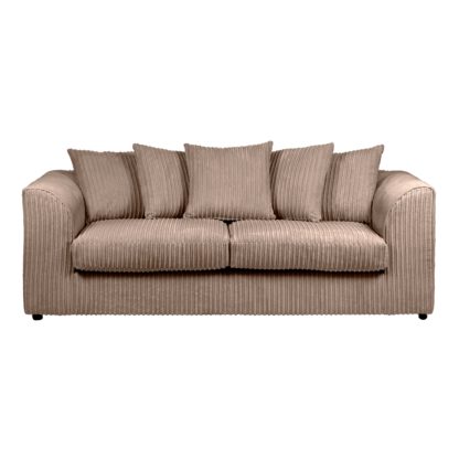 An Image of Blake Jumbo Cord 3 Seater Sofa Black