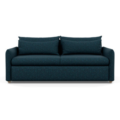 An Image of Heal's Pillow 4 Seater Sofa Brecon Charcoal Black Feet