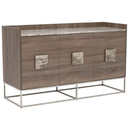 An Image of Minola Sideboard, Glam Travetine and Oak Truffle