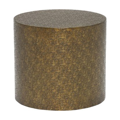 An Image of Tolfa Drum Side Table, Brass