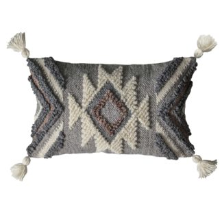 An Image of Tufted Grey Cushion