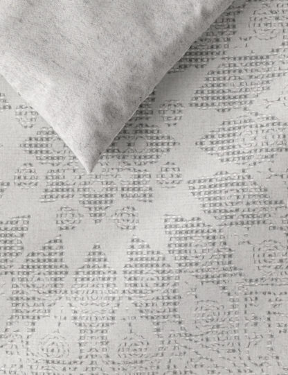An Image of M&S Cotton Rich Geometric Waffle Bedding Set