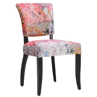 An Image of Timothy Oulton Mimi Velvet Faded and Degraded Dining Chair, Peeling Ceiling