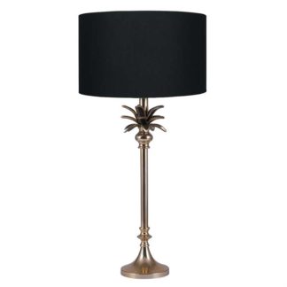 An Image of Palm Tree Table Lamp, Gold