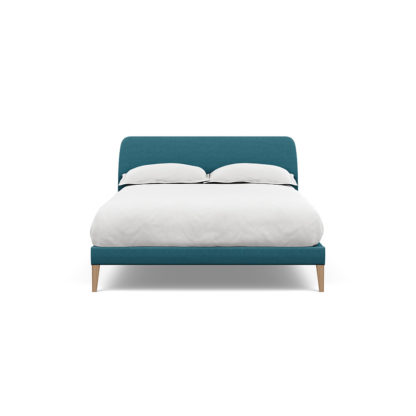 An Image of Heal's Wallis Bedstead Double Brushed Cotton Cadet Black