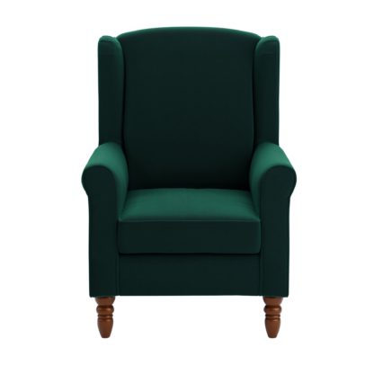 33e79057030a7226dc8787c0e9dcf4373d7792baebcbb3261951d7f79b1af522.jpg An Image of Oswald Wingback Armchair Velvet Luxe Navy