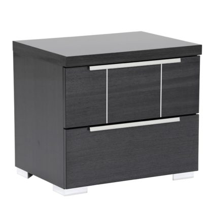 An Image of Versilia Nightstand, Grey Koto High Gloss