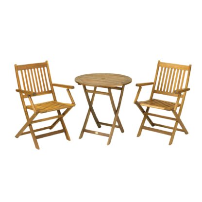 An Image of York 2 Seater Bistro Set Natural