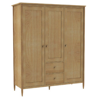 An Image of Ercol Teramo 3 Door Wardrobe, Oak