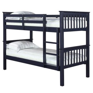 An Image of Leno Wooden Double Bunk Bed In Blue