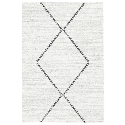 An Image of Mari Single Diamond Rug, Cream