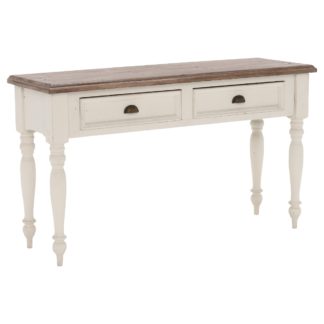 An Image of Carisbrooke Reclaimed Wood Sofa Table, Stucco White