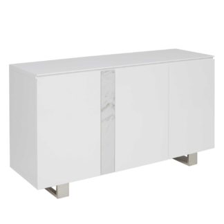 An Image of Ginostra 3 Door Sideboard, Gloss White