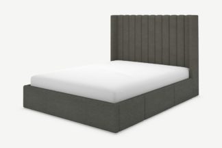 An Image of Cory Super King Size Bed with Storage Drawers, Granite Grey Boucle