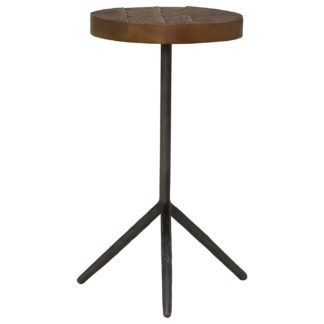 An Image of Keeler Benny Reclaimed Small Side Table, Rusic Grey