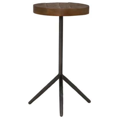 An Image of Keeler Benny Reclaimed Small Side Table, Rusic Grey