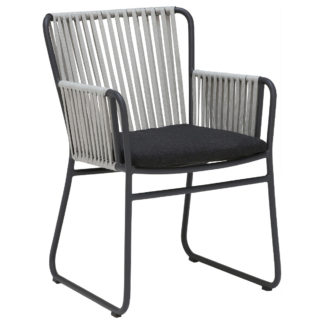An Image of Duke Dining Armchair, Misty Graphite