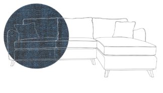 An Image of Heal's Ravello Right Hand Corner Sofa Broad Weave Lagoon