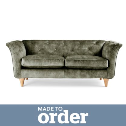 3aa6cc0c6f57d6e52e23c013661a754418d1a3bbf0986cda61945e2cd8b38b7e.jpg An Image of Jaipur 2 Seater Sofa Slub Velvet Slub Velvet Forest Green