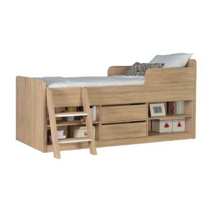 An Image of Felix Oak Low Sleeper Bed Natural