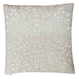 An Image of Tonal Leaf Cushion - 45x45cm