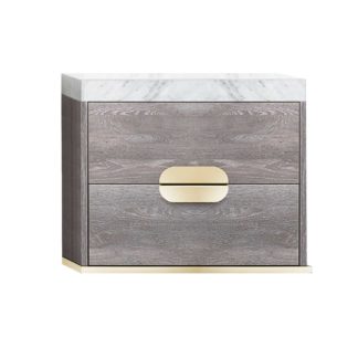 An Image of Nimbus Bedside, Midnight Grey