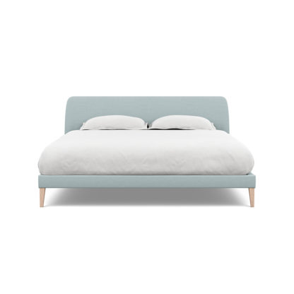 An Image of Heal's Wallis Bedstead Super King Brushed Cotton Cadet Black