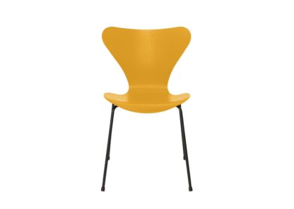 An Image of Fritz Hansen Series 7 Chair Coloured Ash Black Legs Light Beige