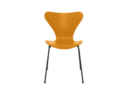 An Image of Fritz Hansen Series 7 Chair Coloured Ash Black Legs Light Beige