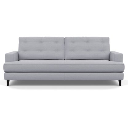 An Image of Heal's Mistral 4 Seater Sofa Brushed Cotton Cobalt Black Feet