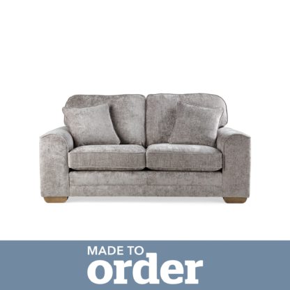 An Image of Morello 2 Seater Sofa Luxury Chenille Premium Chenille Rosewood