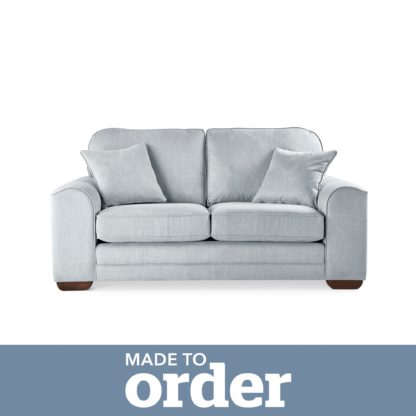 An Image of Morello 2 Seater Sofa Brushed Plain Fabric Brushed Plain Cobalt