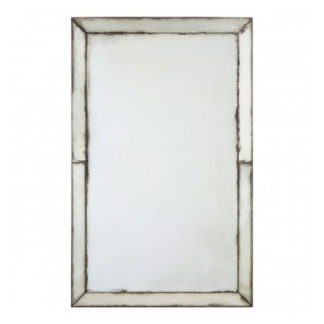 An Image of Raze Splash Effect Wall Bedroom Mirror In Antique Silver Frame