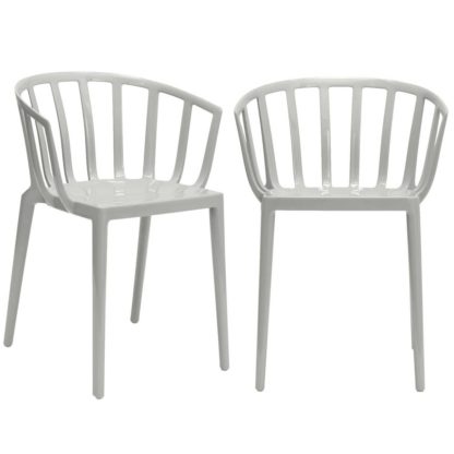 An Image of Pair of Kartell Venice Dining Chairs, Black