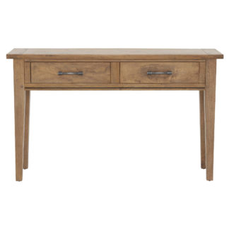 An Image of Antix Console Table 2 Drawers, Smokehouse Distress